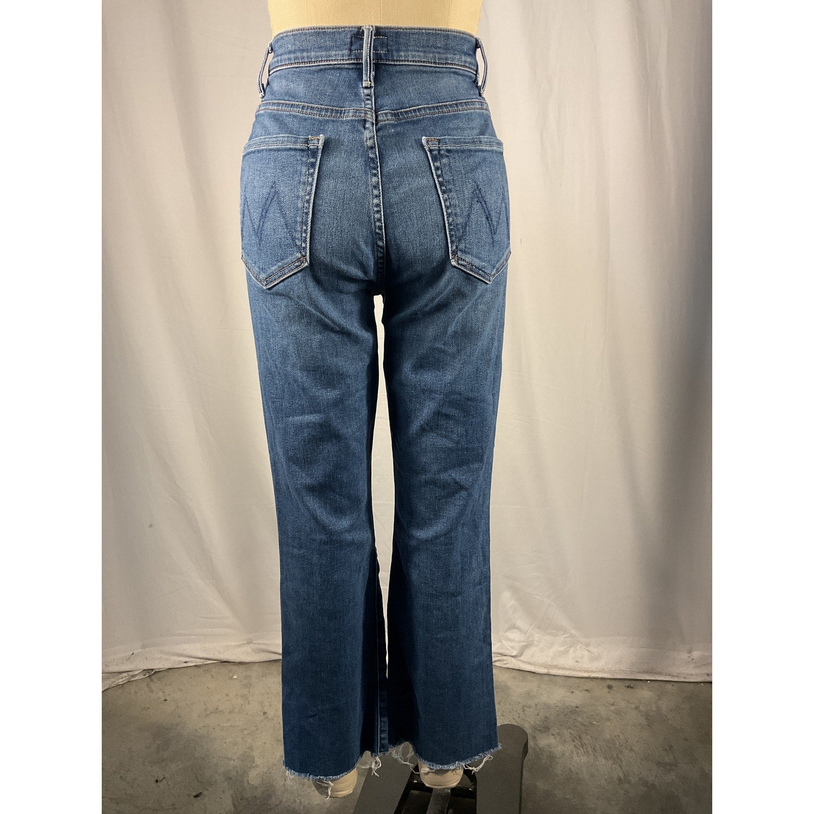 Mother 'The Hustler' Blue Cotton Ankle Jeans Size 32