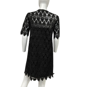 Frame Elegant Black Lace Button Front Dress Size S NWT