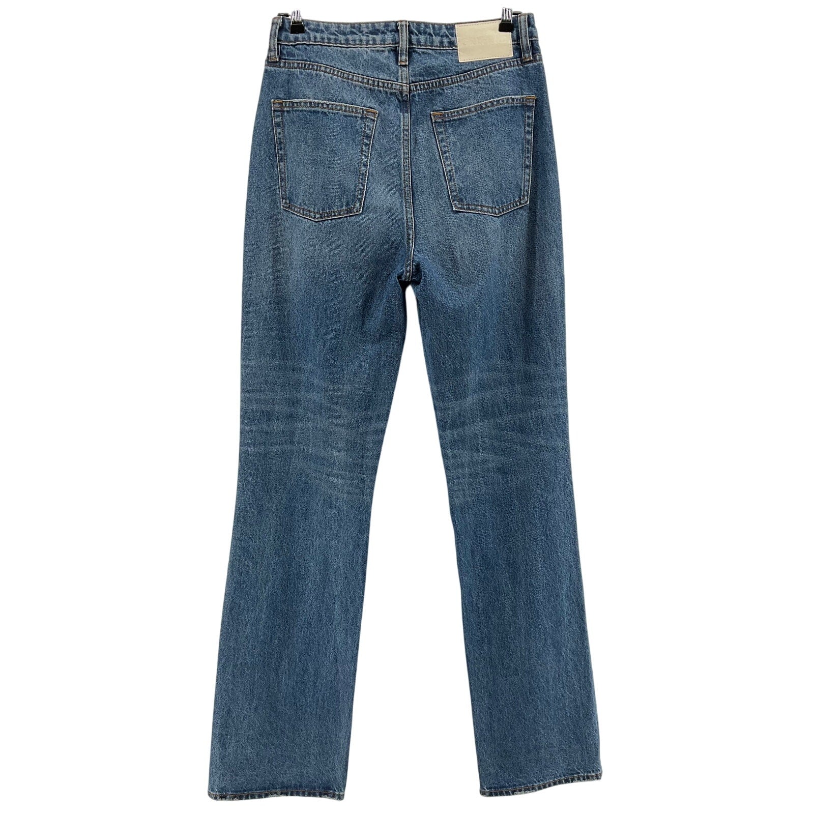 Grlfrnd 'Melanie' Blue Cotton High Rise Boot Cut Size 28