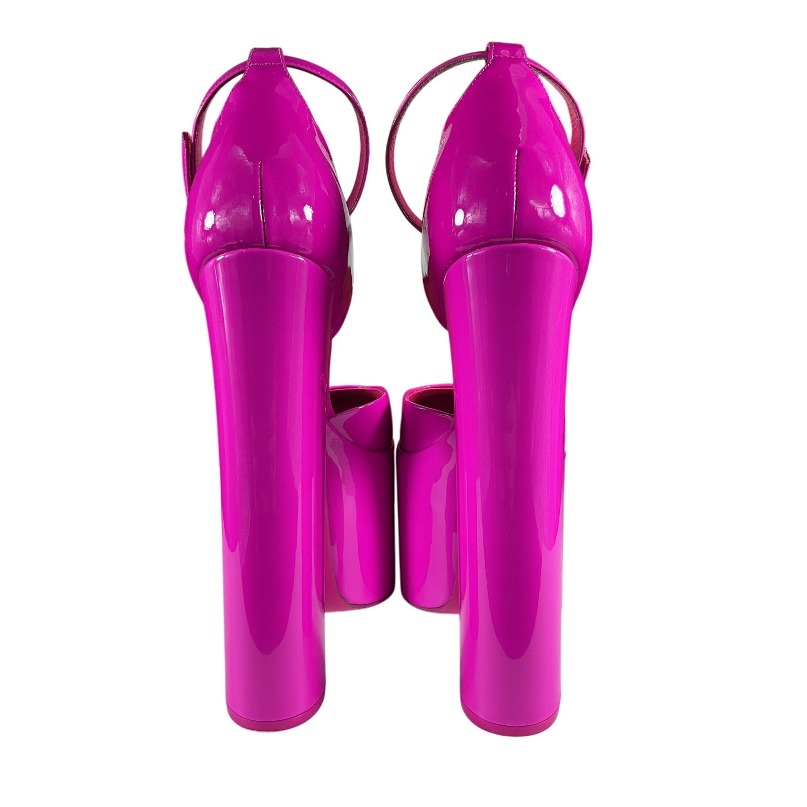 Valentino 'Disco' Pink Leather Box Sling Back Heel Size 9.5