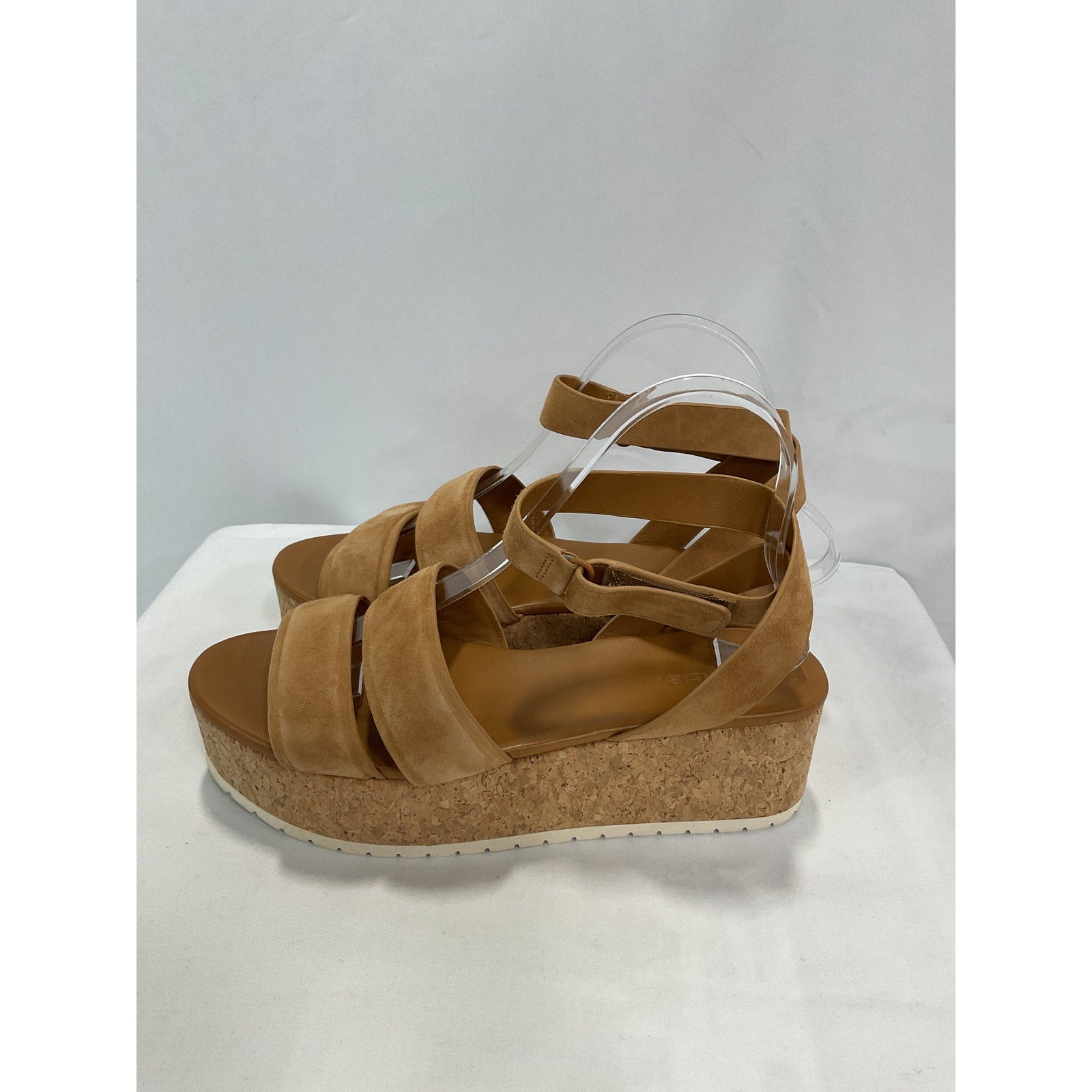 Vince 'Suede' Brown Jet Platform Sandal Size 7.5