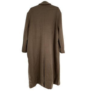 Staud Tailored Brown Serge Overcoat Size XL