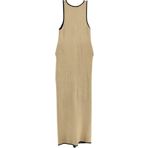 L'Academie Knit Beige Havilah Midi Dress Size M