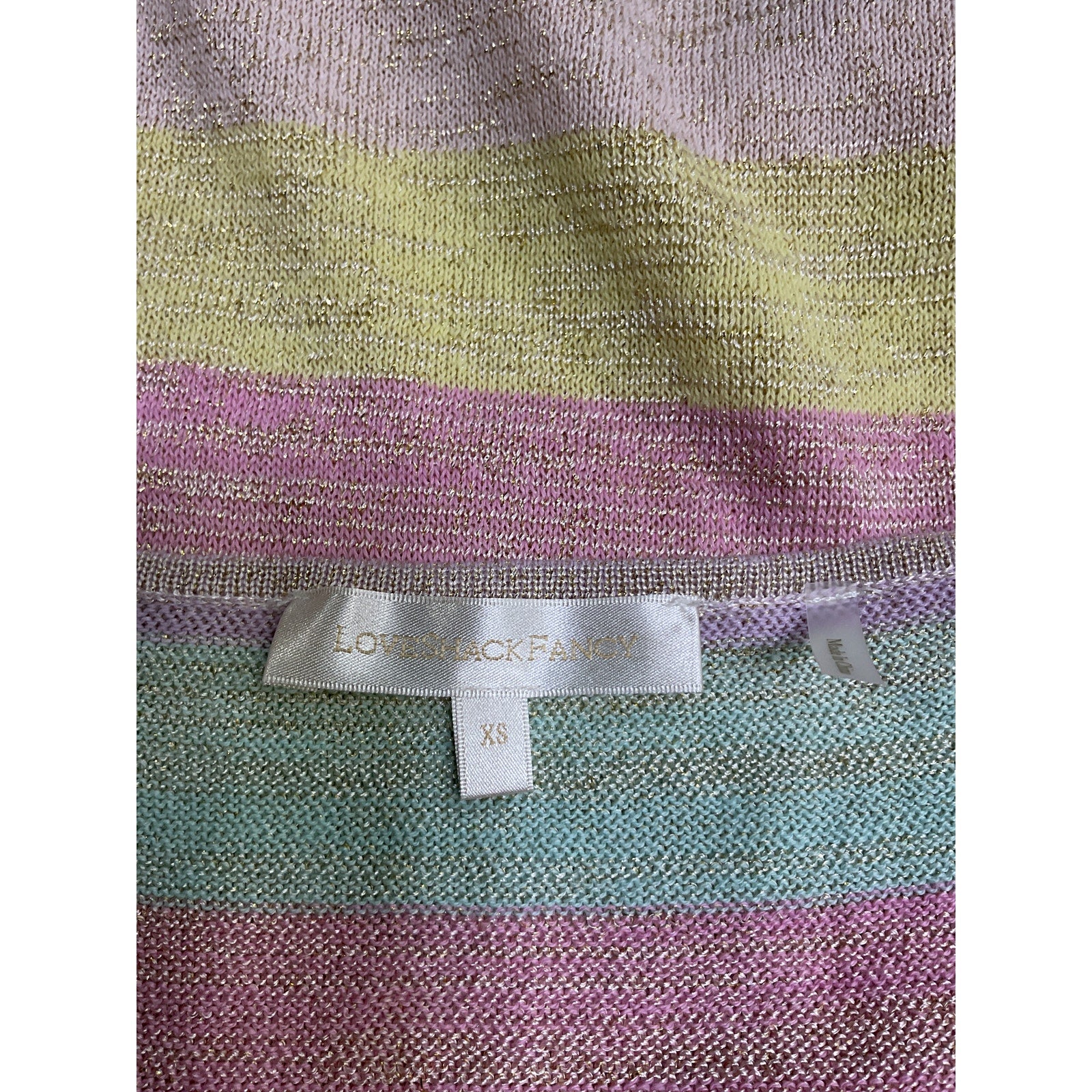 Loveshackfancy 'Lessie' Pink Cotton Knit Mini Dress Size XS