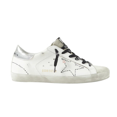 Golden Goose Distressed White Superstar Sneakers Size IT 41 / US 11