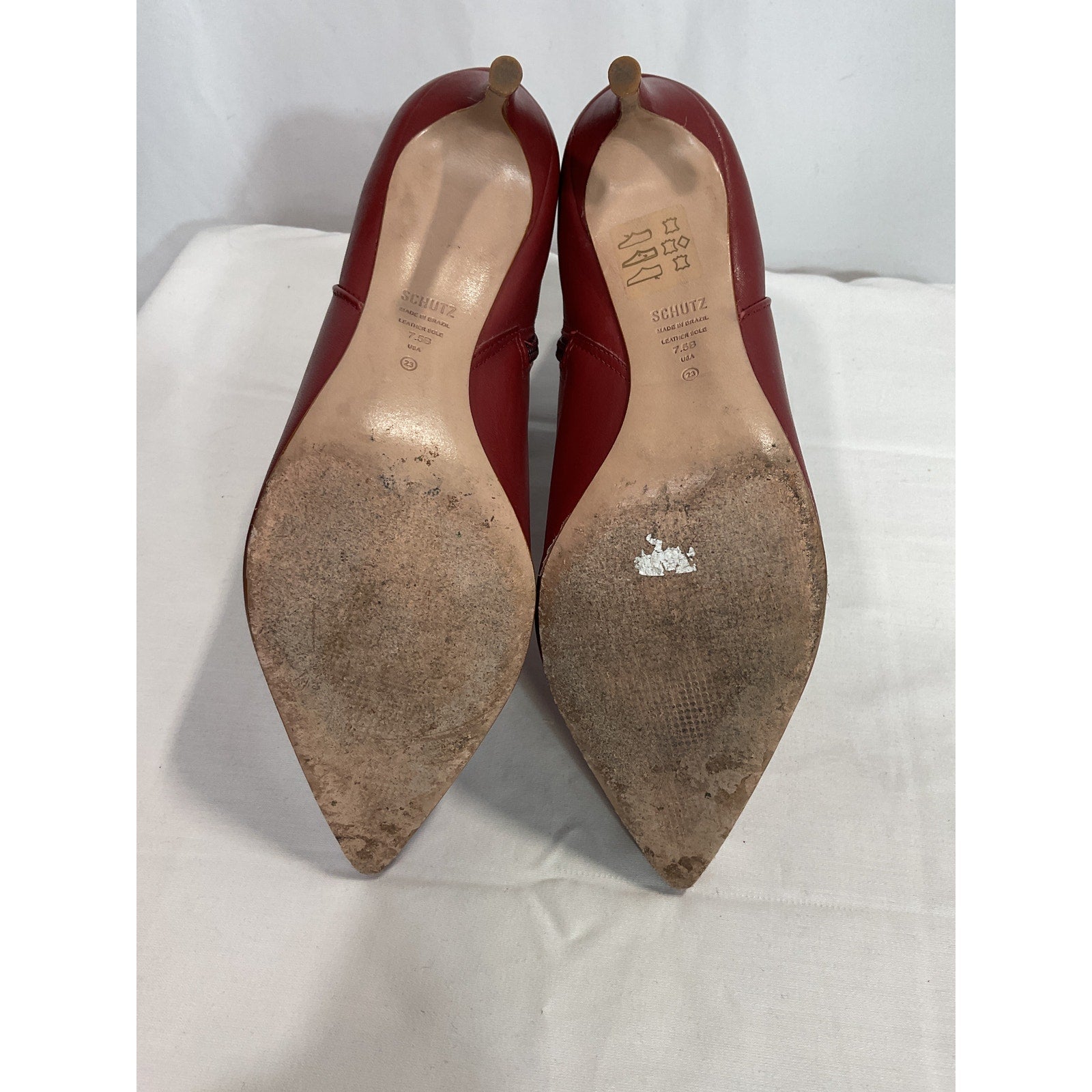 Schutz 'Mikki' Brown Mid Pointed Toe Boot Size 7.5