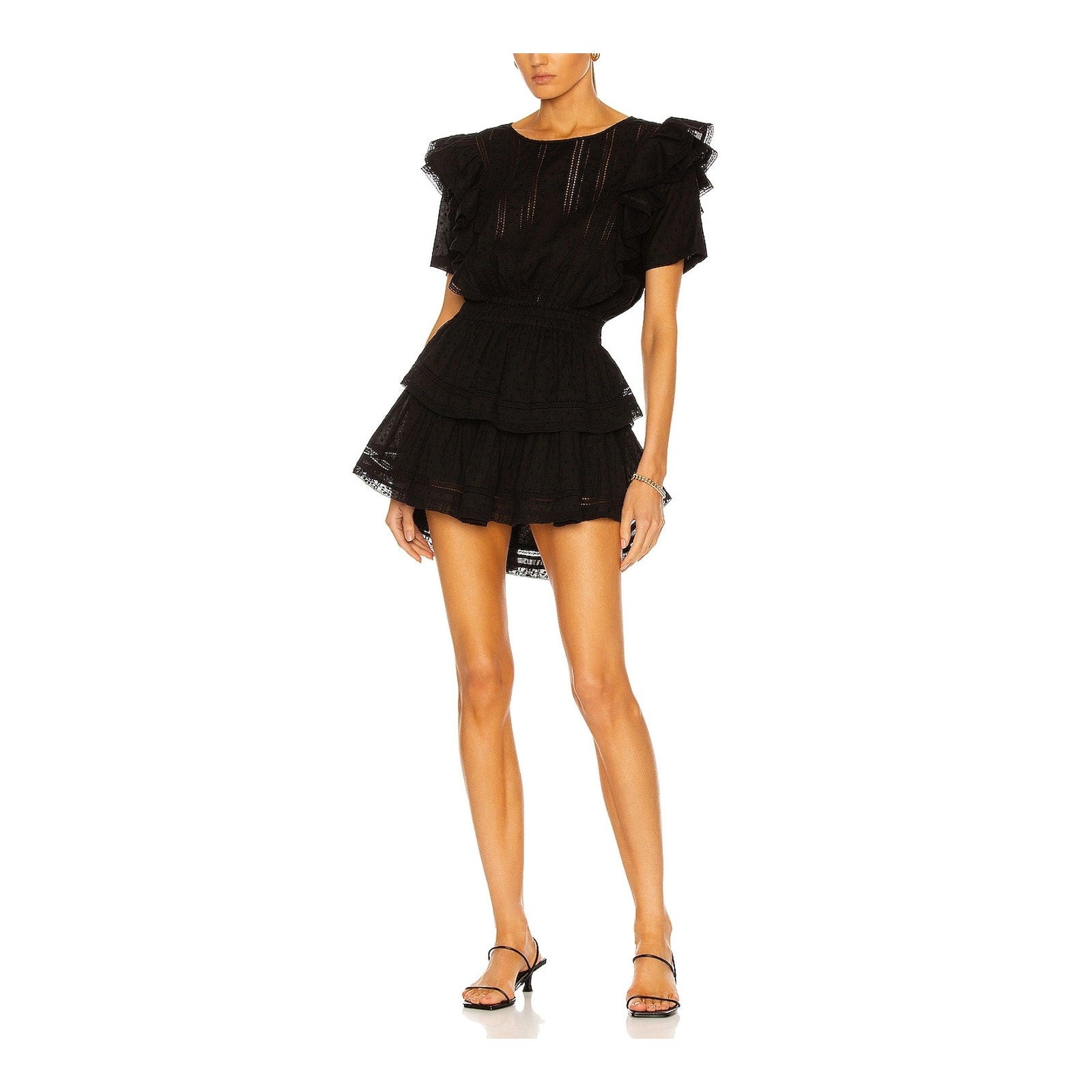 Loveshackfancy 'Natasha' Black Cotton Dress Size XS