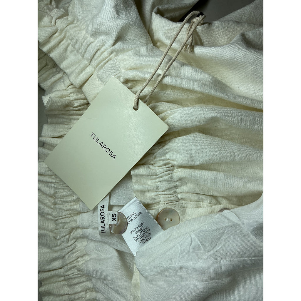 Tularosa 'Kami' White Linen Midi Dress Size XS - NWT