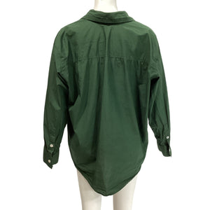 Madewell Relaxed Deep Forest Green Poplin Button-Down Shirt Size Xx-Large