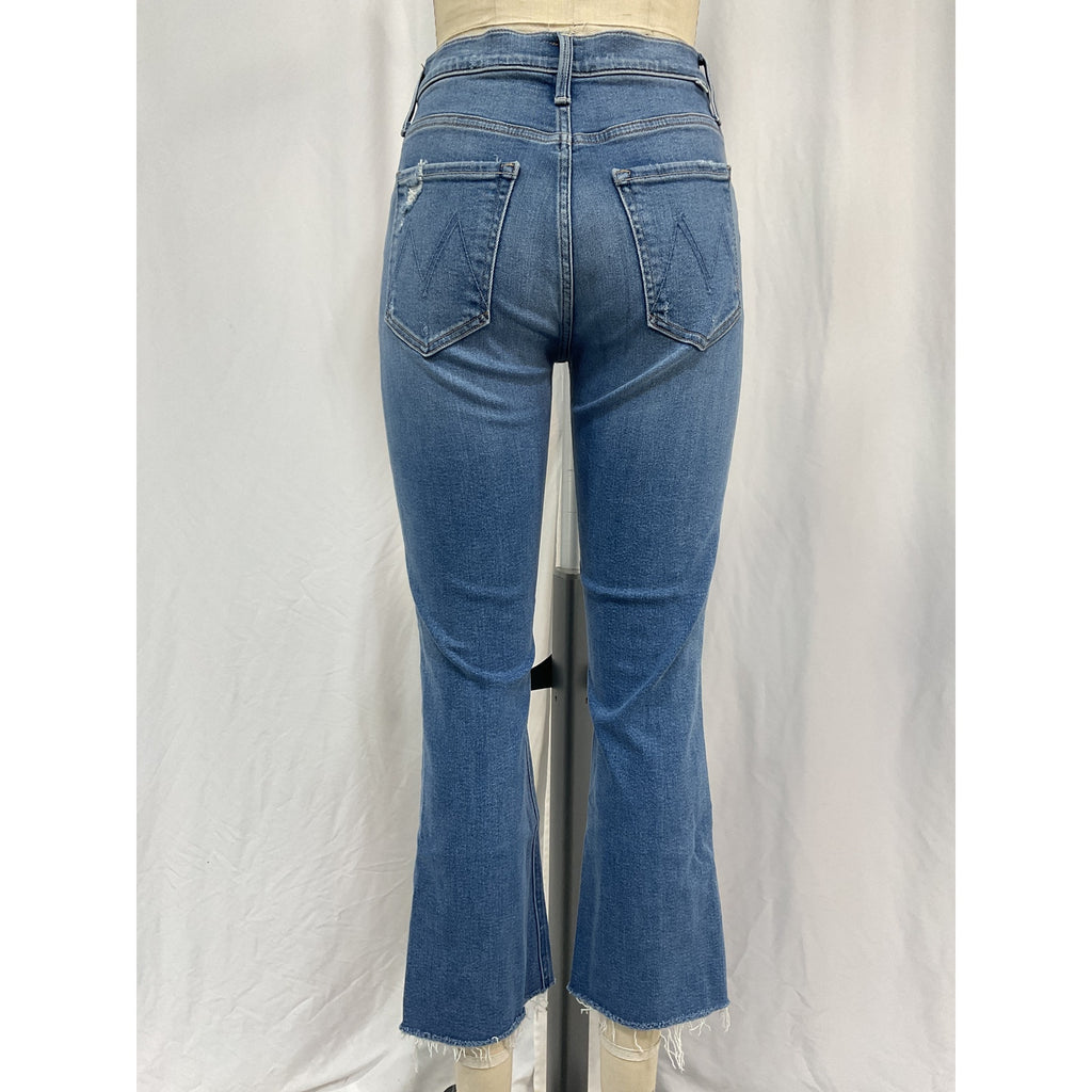 Mother 'The Tripper' Blue Ripped Ankle Jeans Size 26