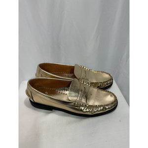 Sebago 'Dan Met' Gold Flasts Size 10