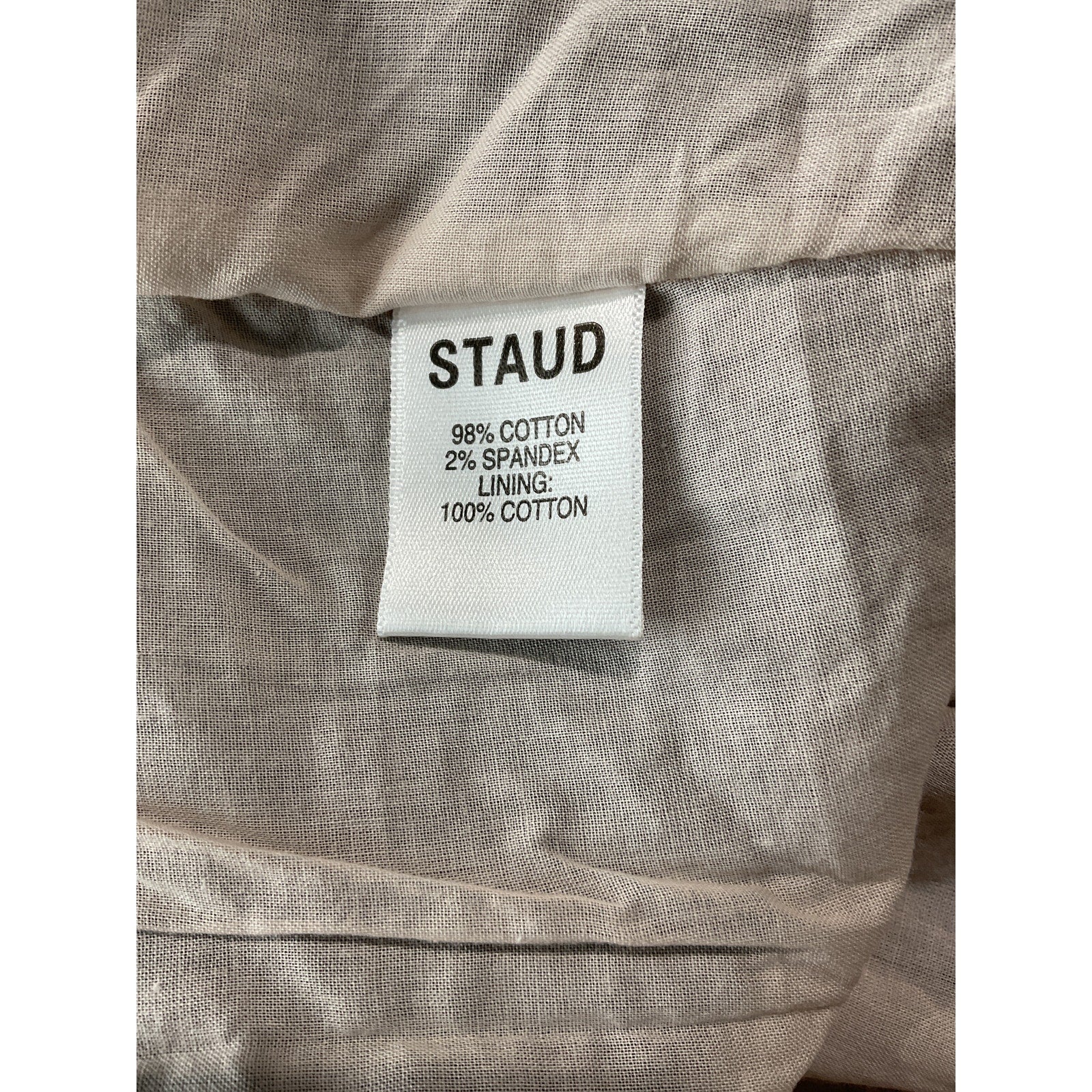 Staud Mini Wells Blue Cotton Dress Size 2