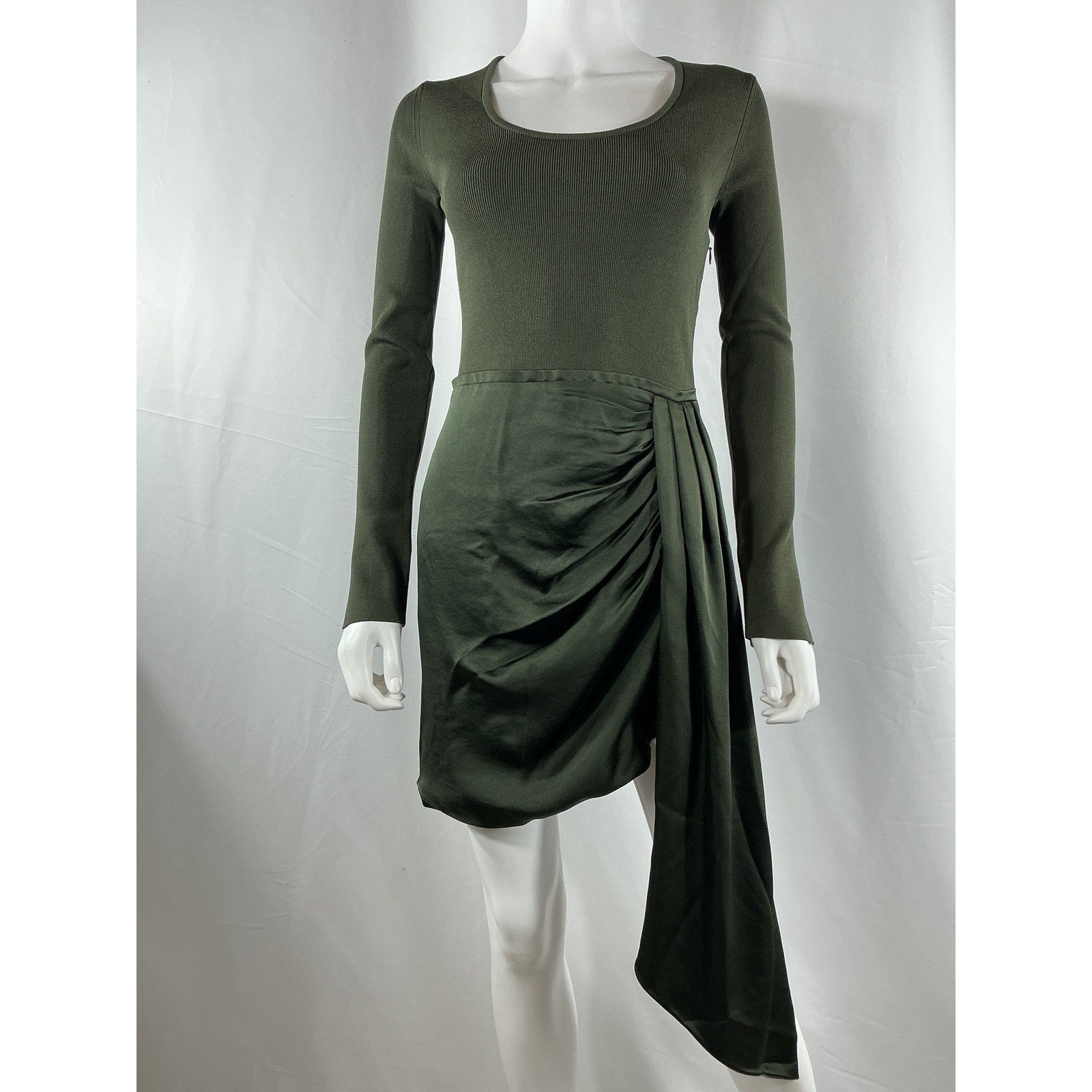 Simkhai 'Springer' Green Rayon Long Sleeve Wrapped Dress Size XS
