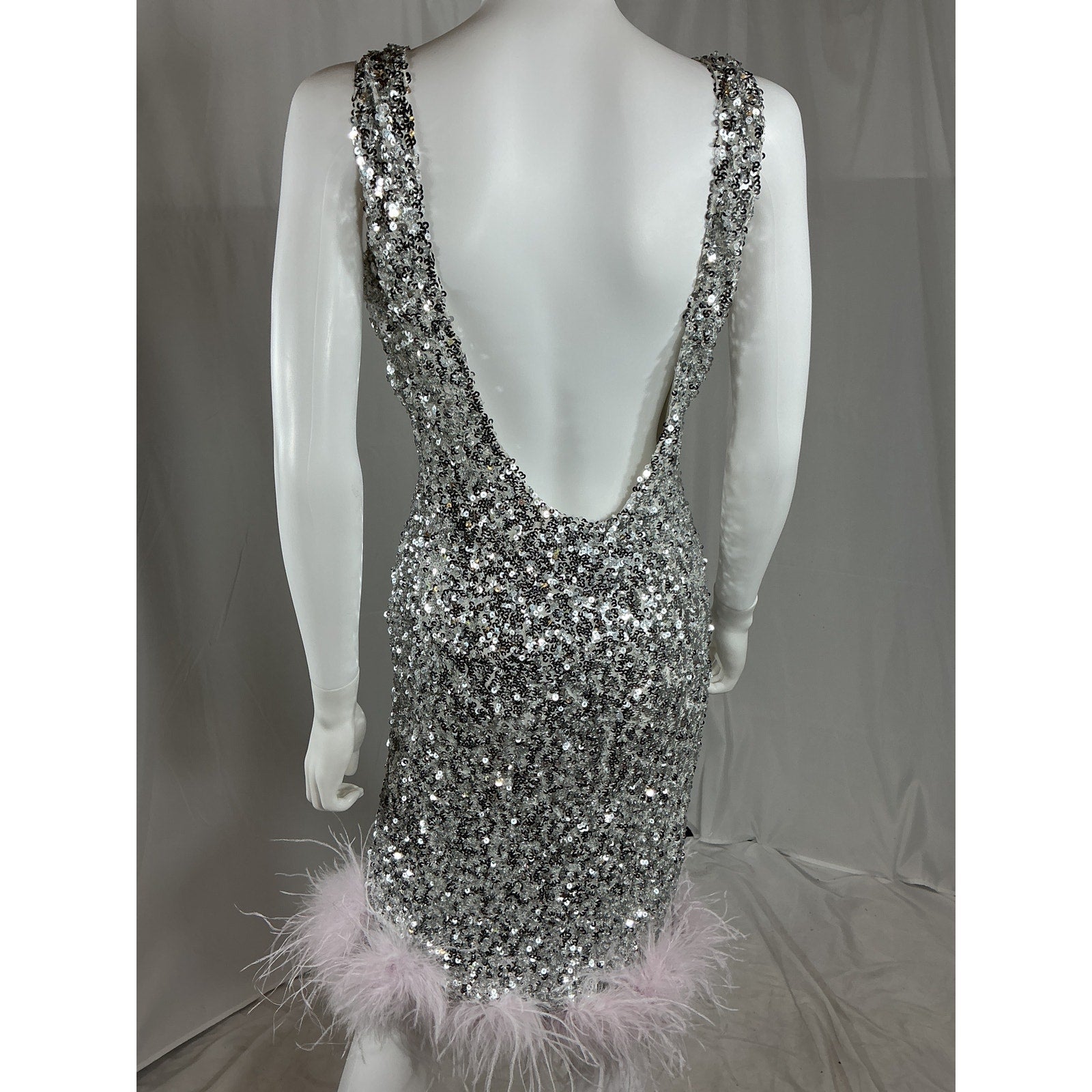 Lamarque 'Milly' Silver Polyethylene Dress Size XS - NWT