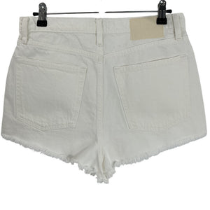 Grlfrnd Frayed White Kyla Denim Shorts Size 29