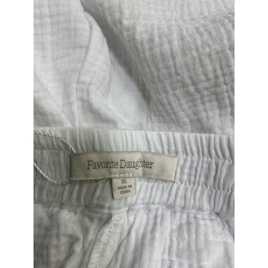 Favorite Daughter White Cotton The Slip It On Short Size XL