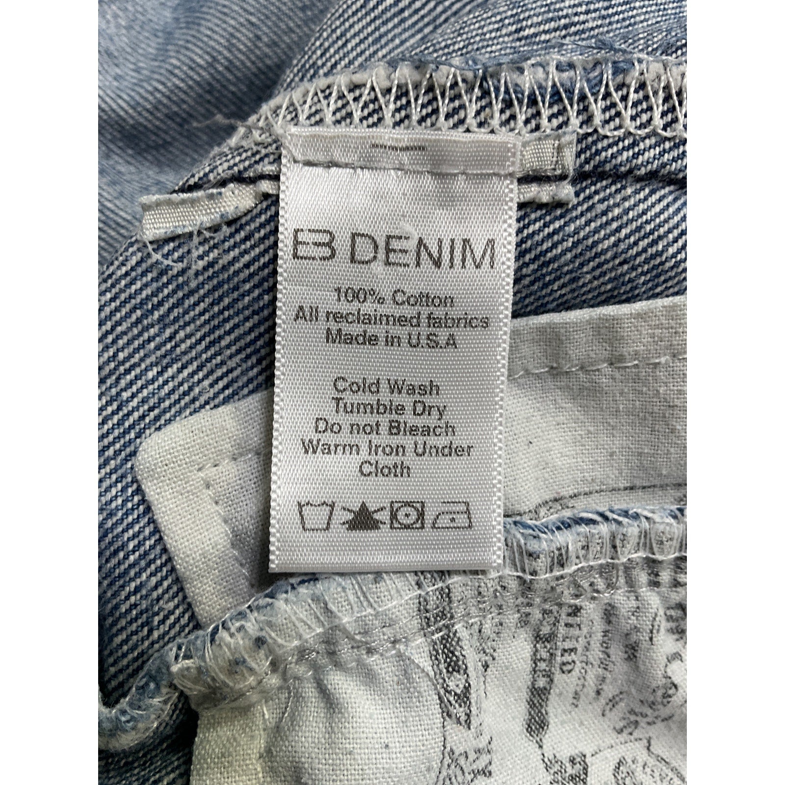 Eb Denim Split Hem Blue Cotton Ogs Denim Jean Size 30