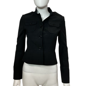 Theory Tailored Black Denim Jacket Size 0