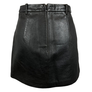 Self-Portrait Sleek Black Front-Slit Mini Skirt Size UK 8 / US 4
