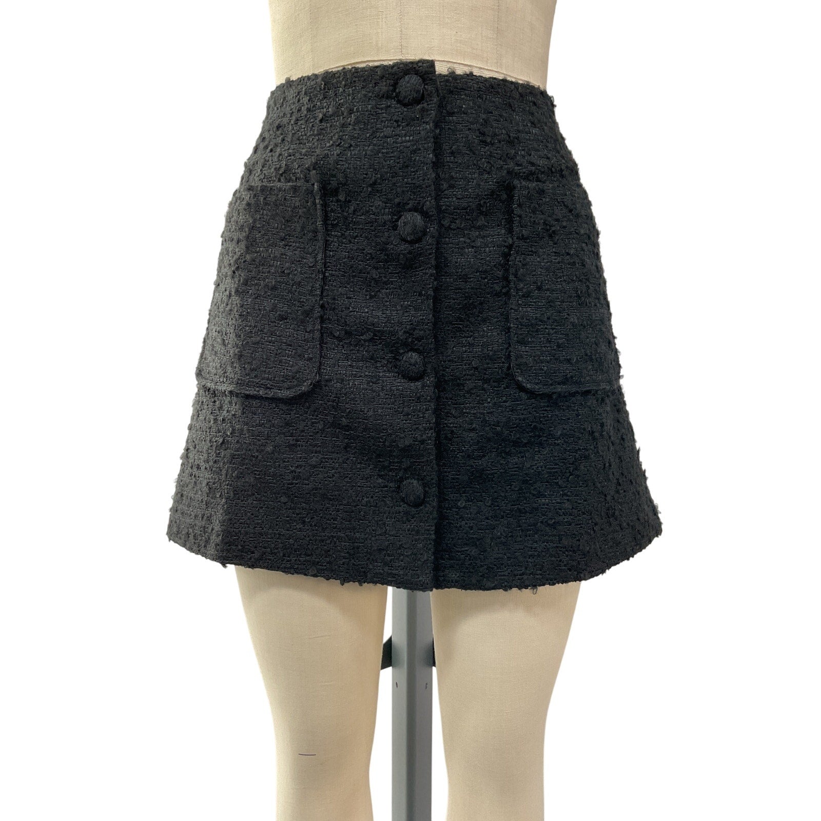 Dôen 'Elina' Black Acrylic Skirt Size 14 NWT