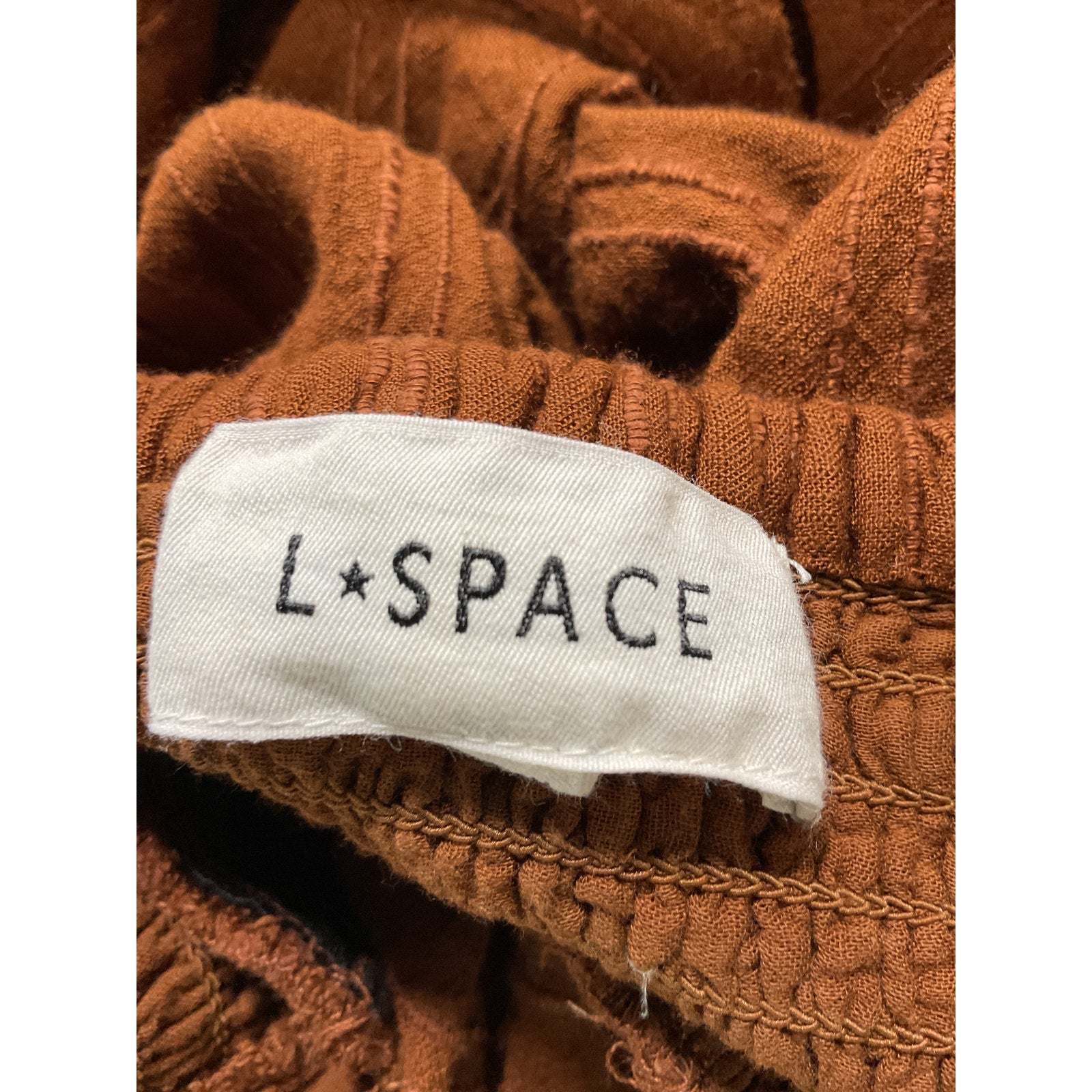 L*Space 'Zuri' Brown Front Cut Out Back Tie Dress Size S