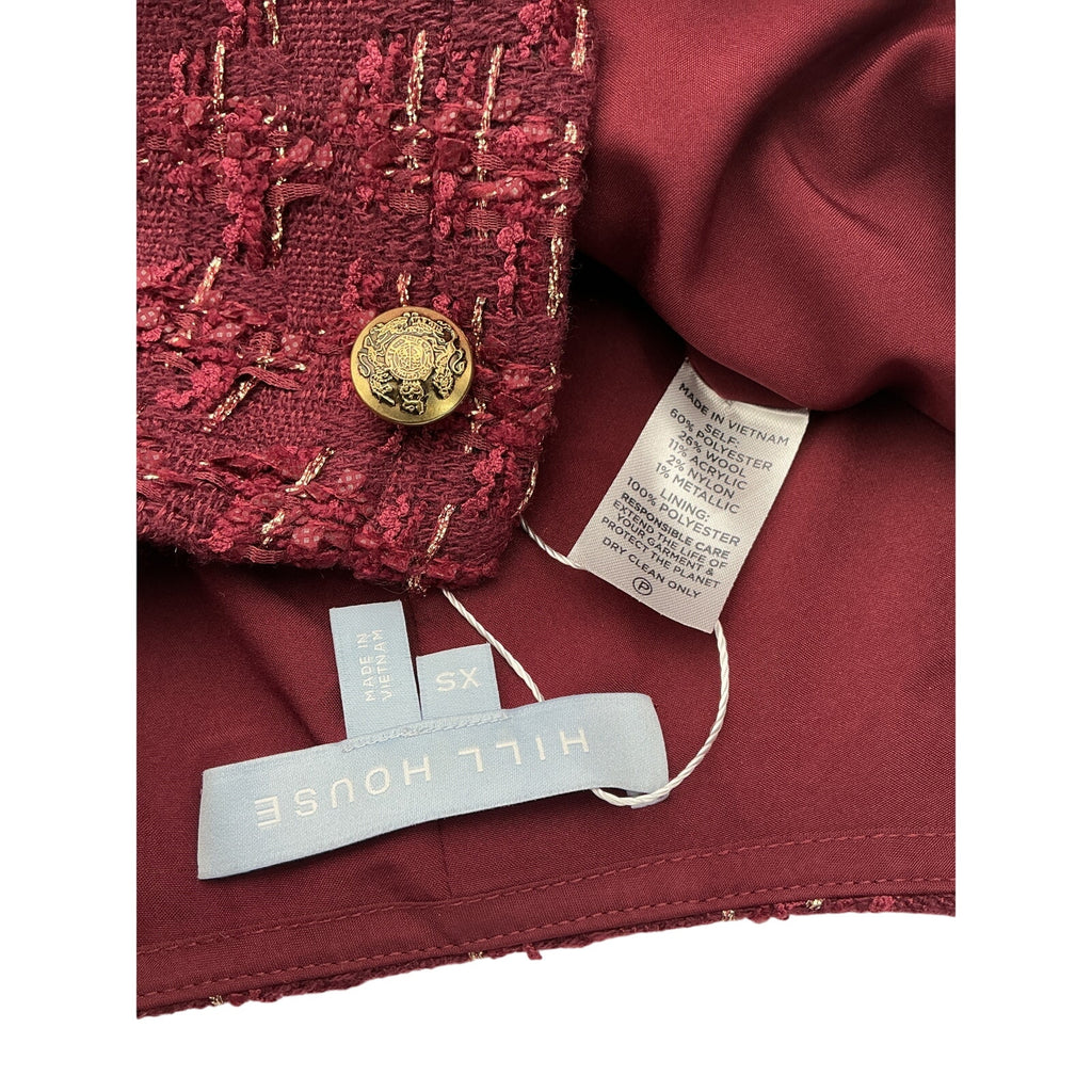 Hill House Home 'The Valentina' Red Polyester Jacket Size XS