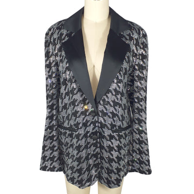 Retrofête Embellished Black Ivy Blazer Size S