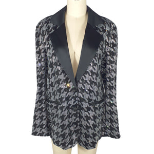 Retrofête Embellished Black Ivy Blazer Size S