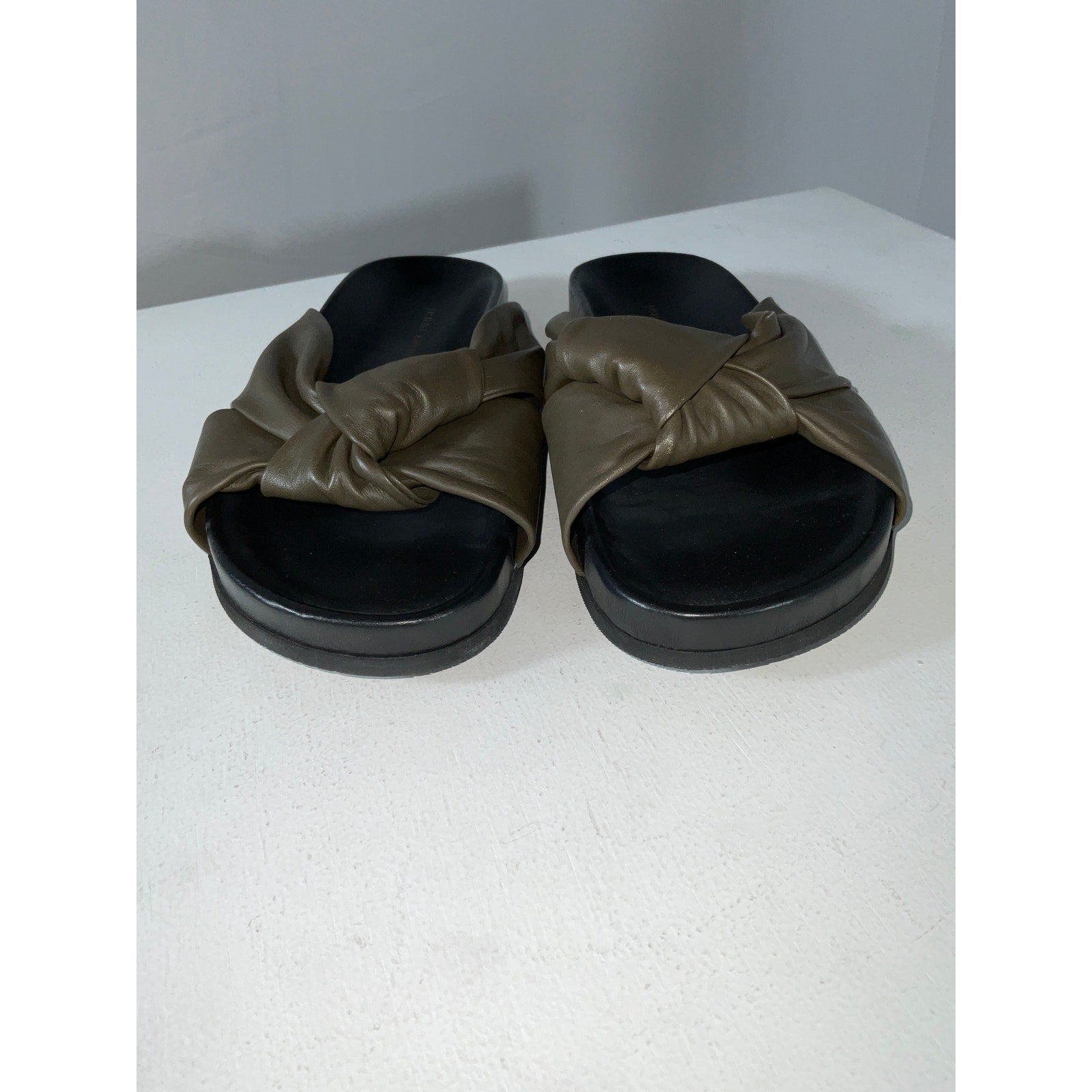 Jenni Kayne Brown Leather Knot Sandal Size 10