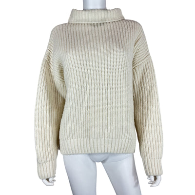 Anine Bing Ribbed Beige Sydney Sweater Size S