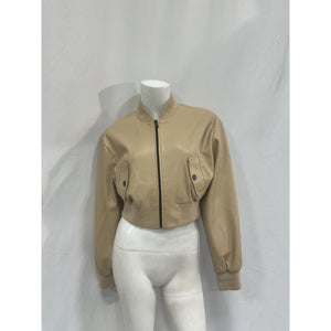 Lamarque 'Evelin' Gold Polyester Bomber Size S