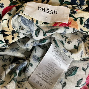 Ba&sh Wrap Effect Ivory Paloma Midi Dress Size 1