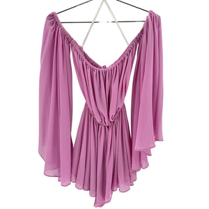 Michael Costello Draped Pink Mishka Romper Size XS