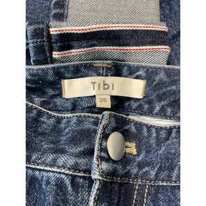 Tibi Selvage Dark Denim Alec Slouch Denim Jeans Size 26