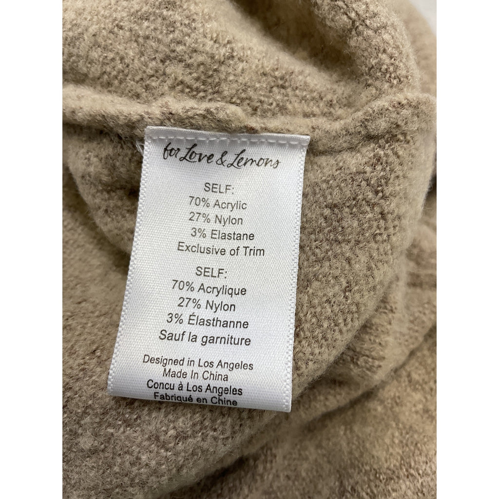 For Love & Lemons 'Adalyn' Tan Cardigan Size S