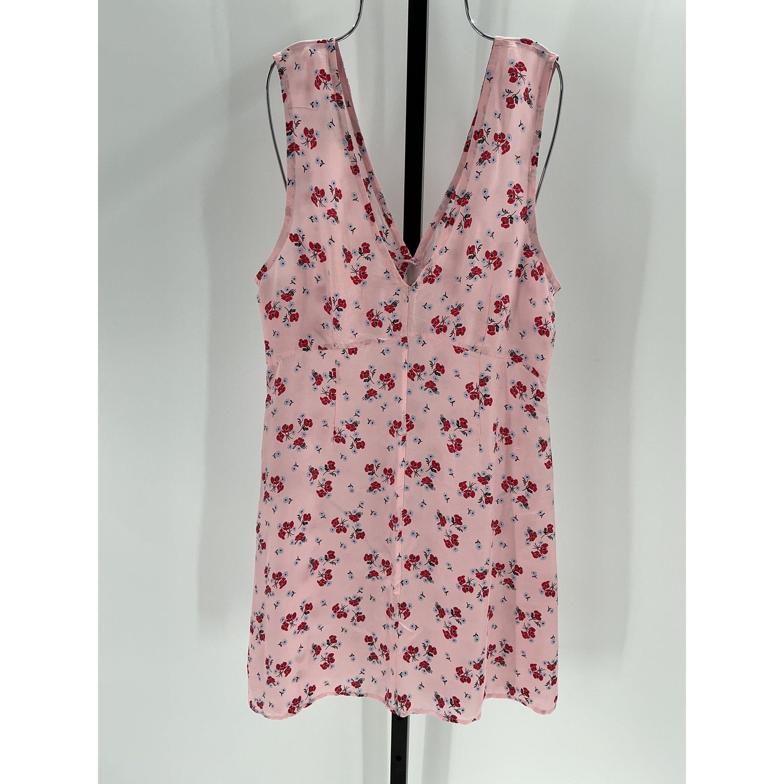 Ciao Lucia 'Castelo' Pink Rayon Geranium Print Silk Mini Dress Size L