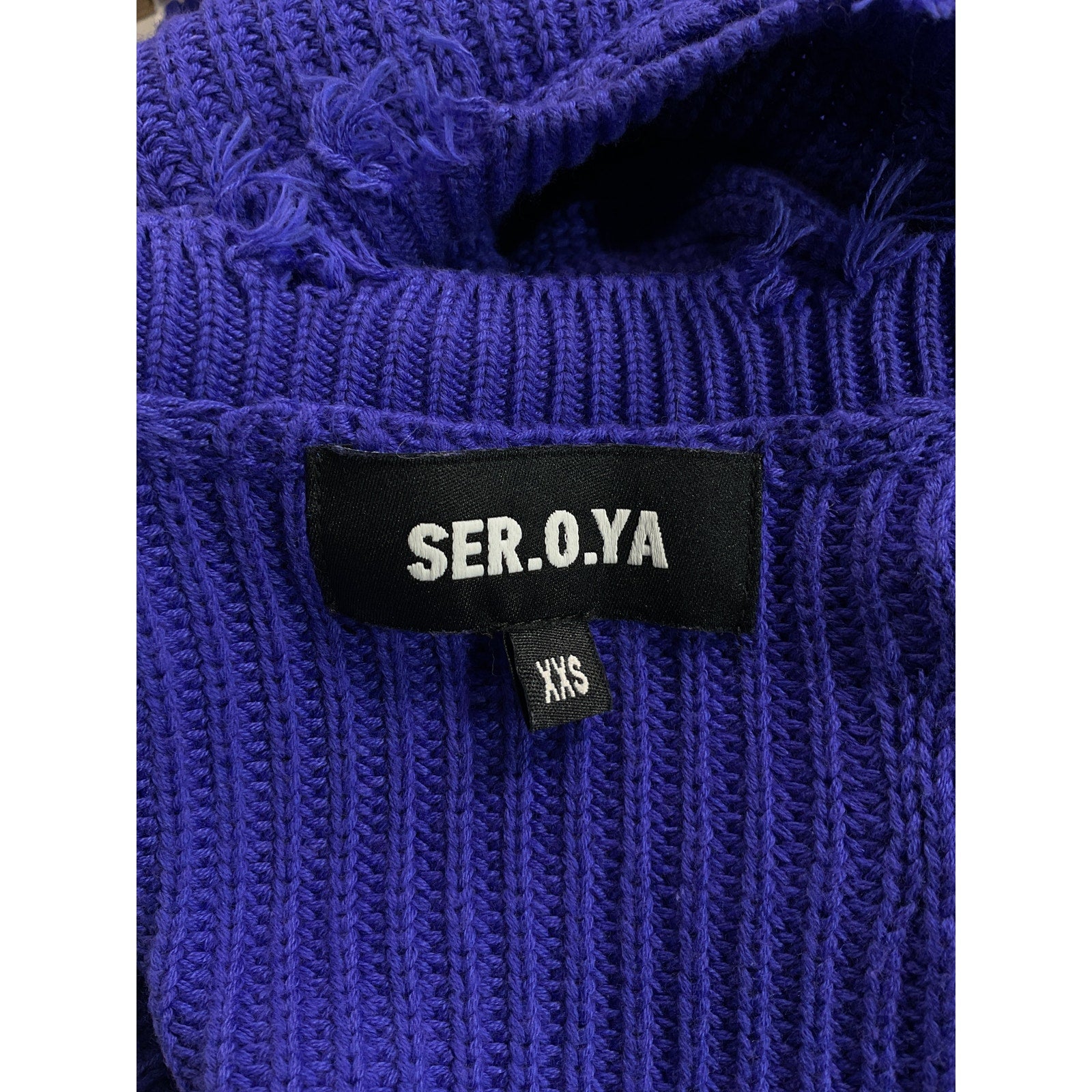 Retrofete 'Cropped' Blue Devin Sweater Size XXS