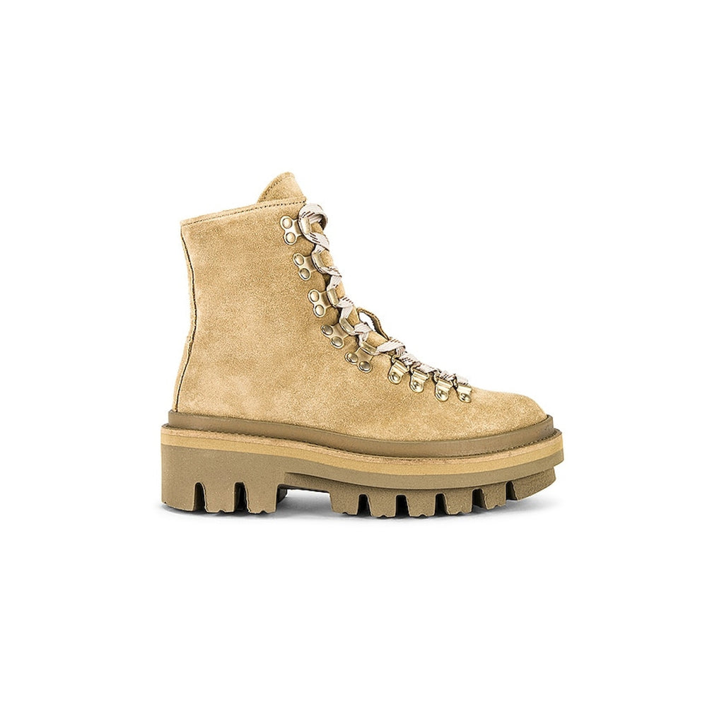 Allsaints 'Wanda' Brown Suede Leather Shearling Boot Size 8