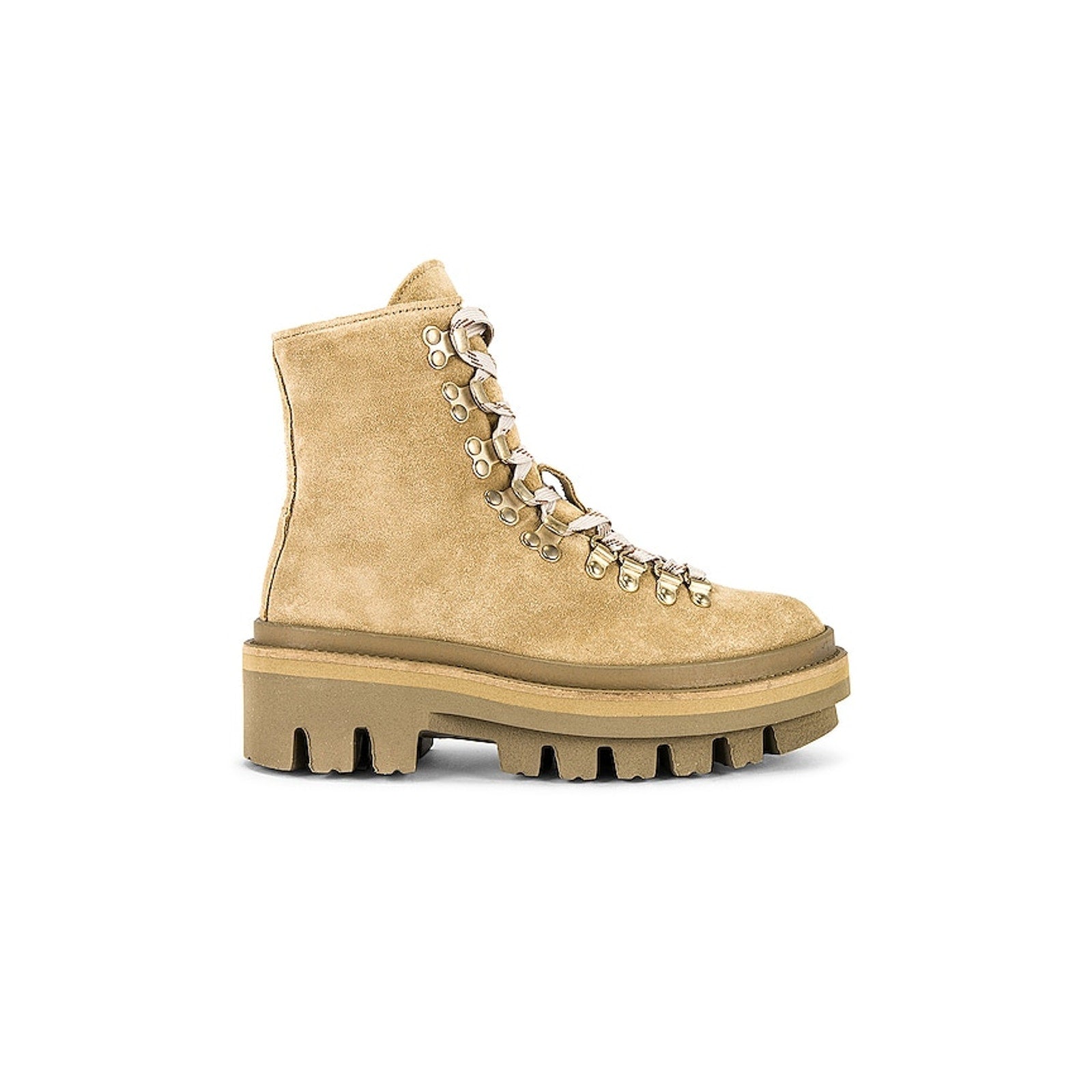 Allsaints 'Wanda' Brown Suede Leather Shearling Boot Size 8