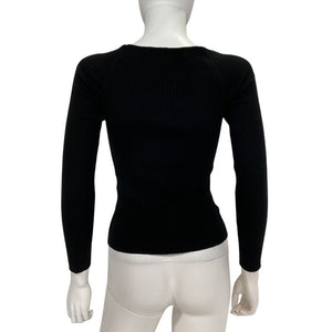 Majorelle Ribbed Black Salone Sweater Size S