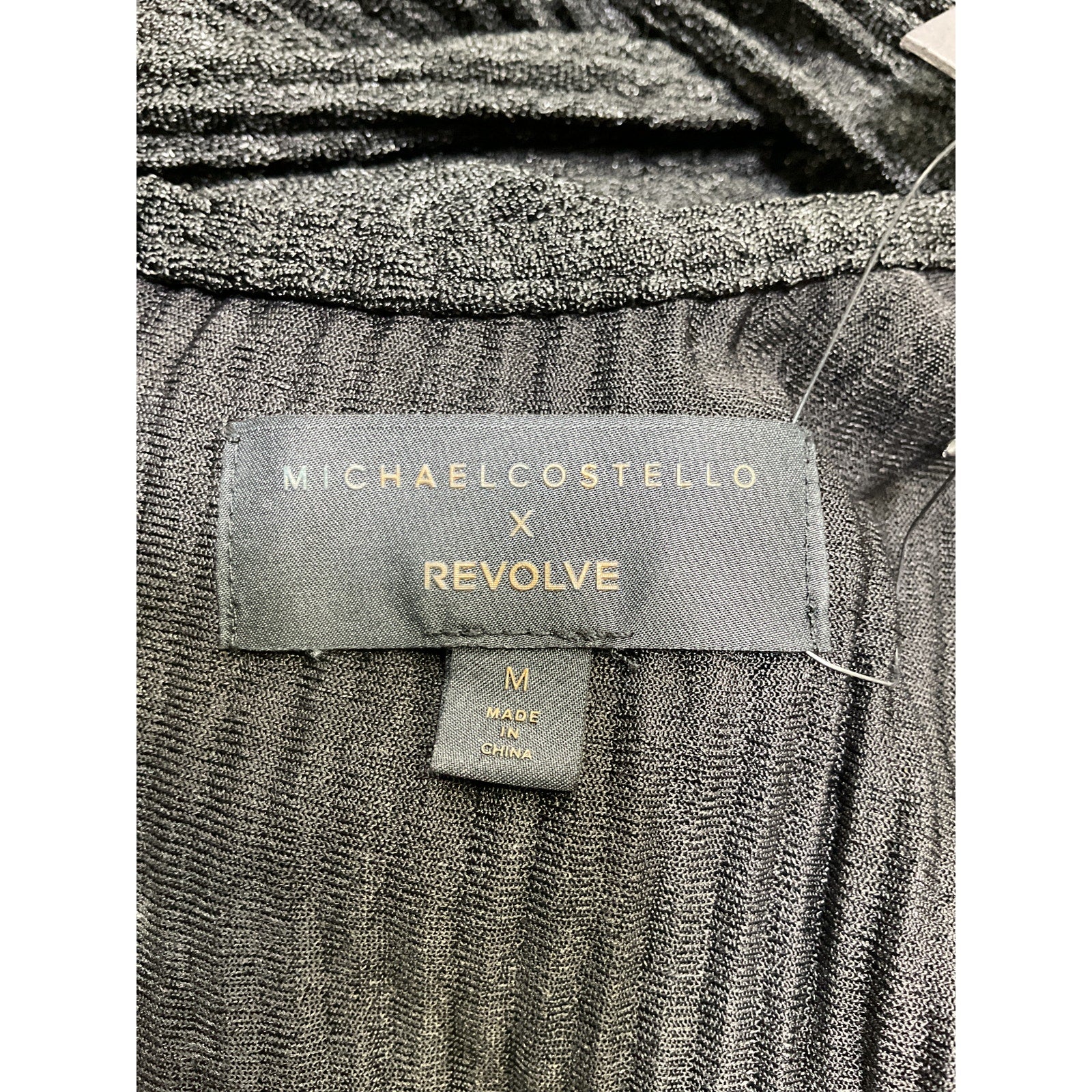 Michael Costello X Revolve 'Cygnus' Black Polyester Gown Size M