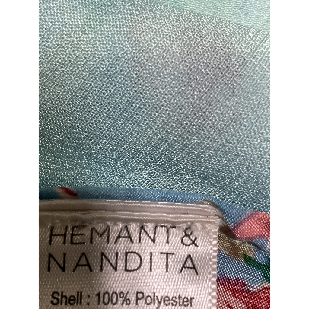 Hemant And Nandita Blue Satin Top Size S