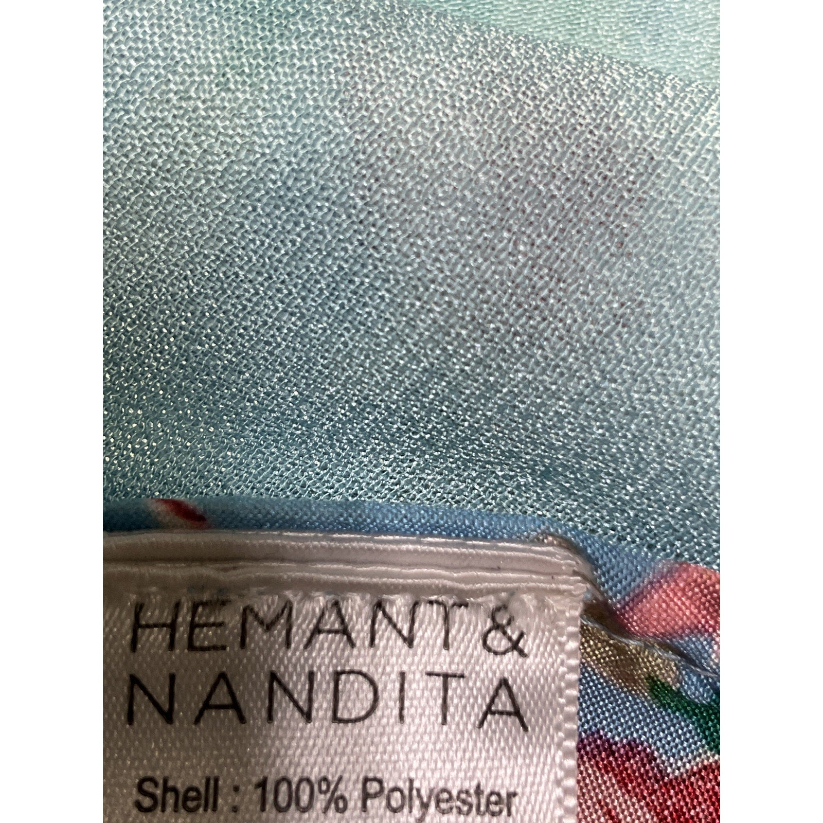 Hemant And Nandita Blue Satin Top Size S