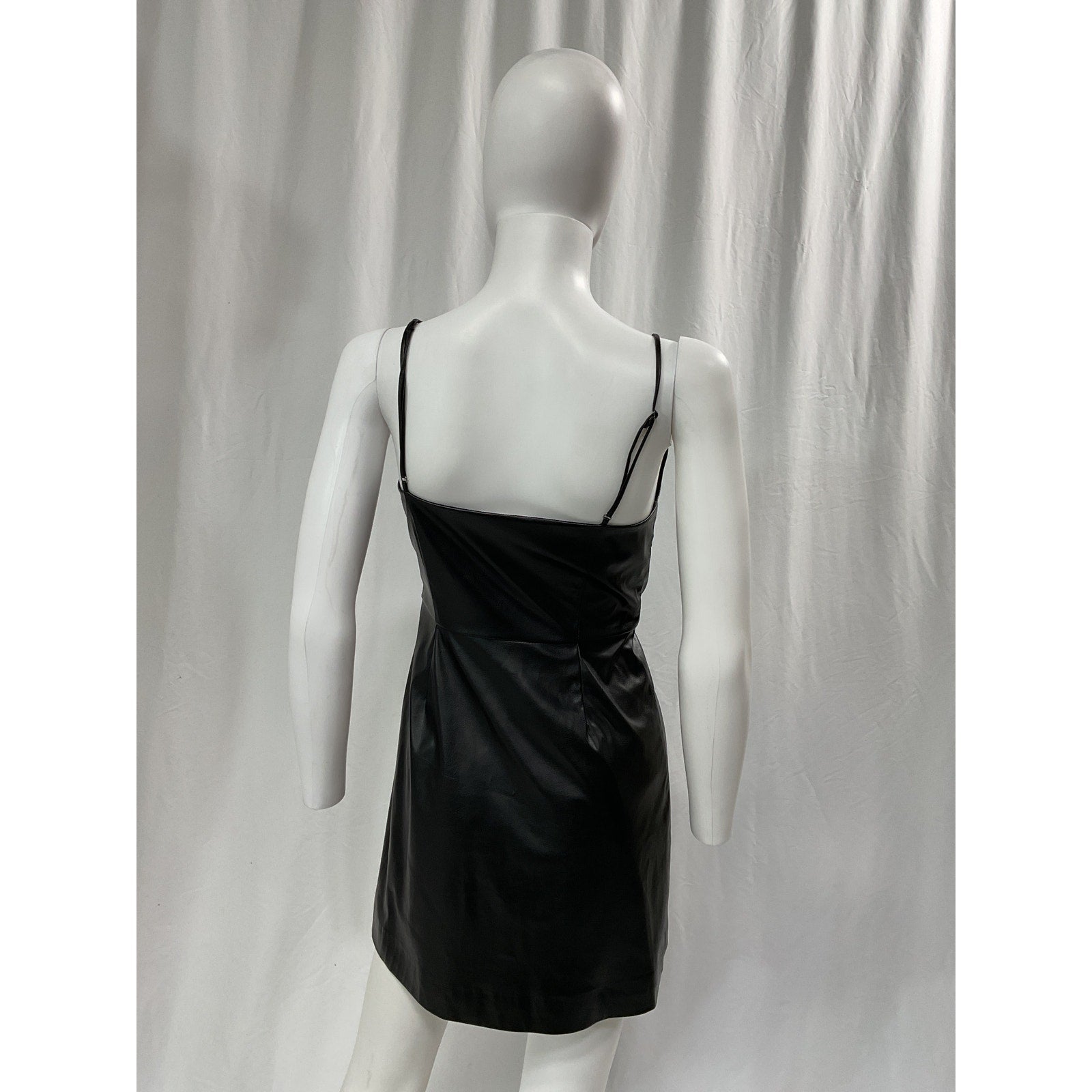 Ramy Brook 'Sonnet' Black Faux Leather Mini Dress Size 2
