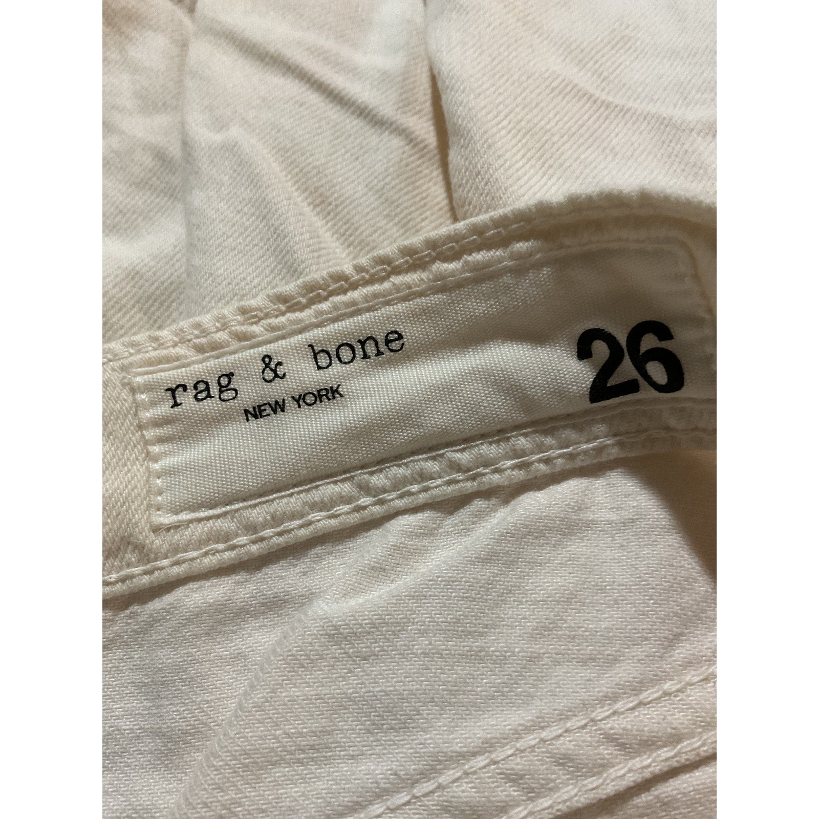 Rag & Bone Featherweight White Cotton Sofie Pants Size 26