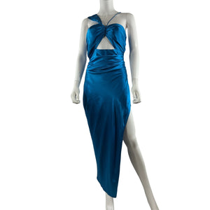 The Sei Asymmetrical Blue Bandeau Dress Size 6