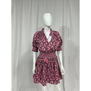 Roller Rabbit 'Pau' Pink Cotton Fiorella Dress Size M