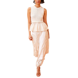 Ulla Johnson Knit Ivory Edda Knit Top Size S