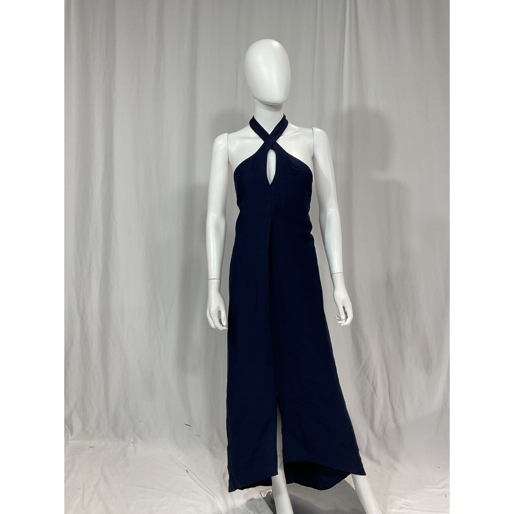 Onia 'Air' Blue Linen Halterneck Maxi Dress Size S - NWT