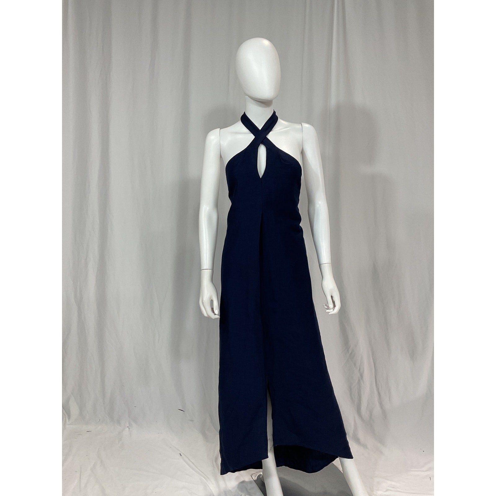 Onia 'Air' Blue Linen Halterneck Maxi Dress Size S - NWT